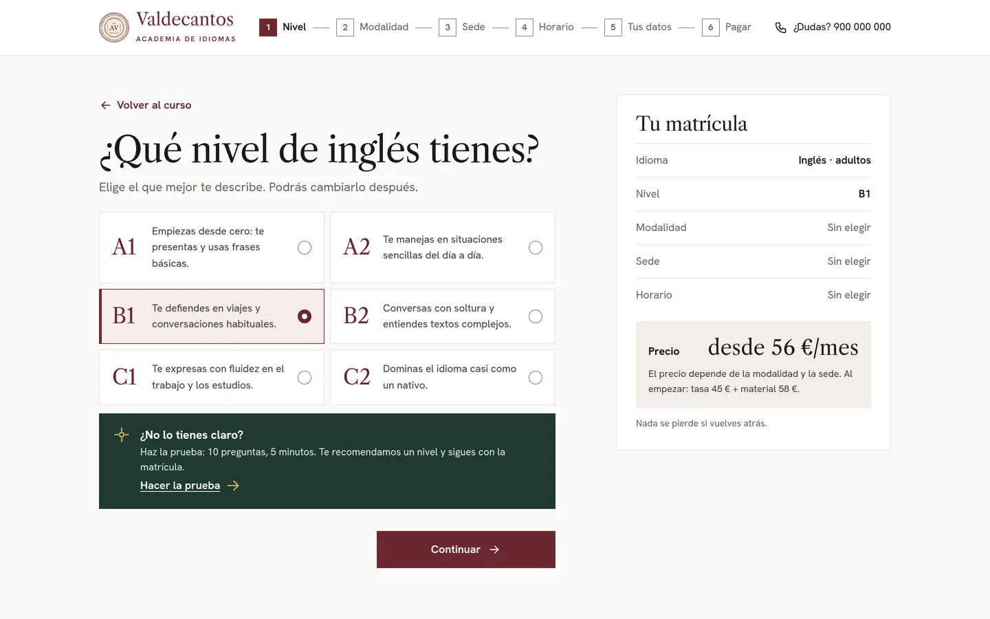 Paso de nivel rediseñado en escritorio